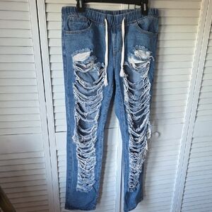American Bazi Light Blue Ripped Jeans